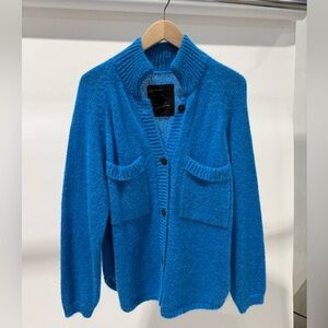 Cordera Cobalt Blue Women's Button-Front Cozy Cardigan Sweater